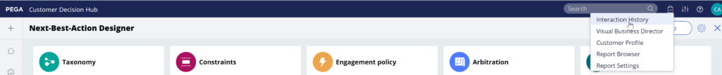 Interaction history in pega customer decision hub